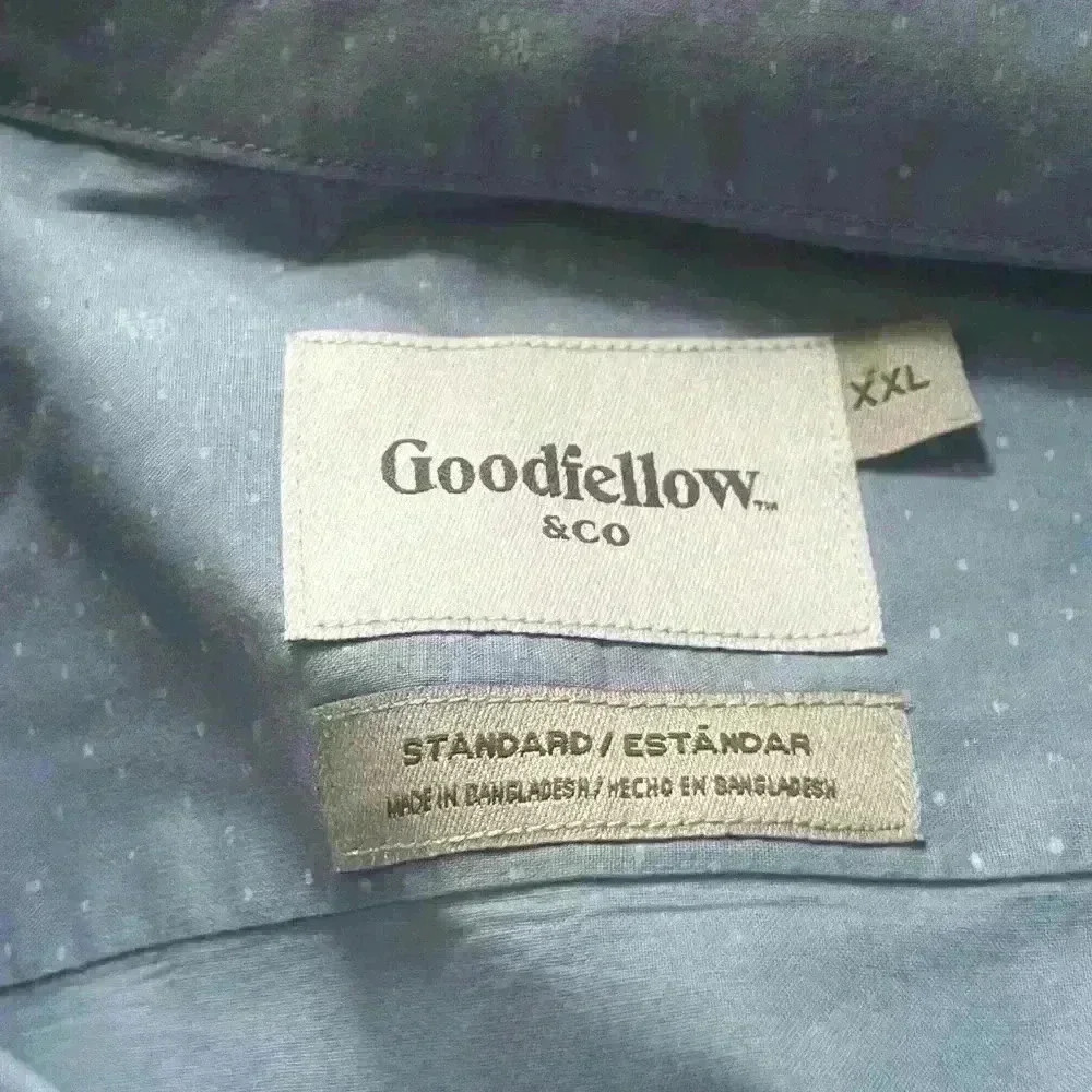 Men’s Goodfellow Blue Print 100% Cotton Button Up Shirt Size XXL - Picture 4 of 6